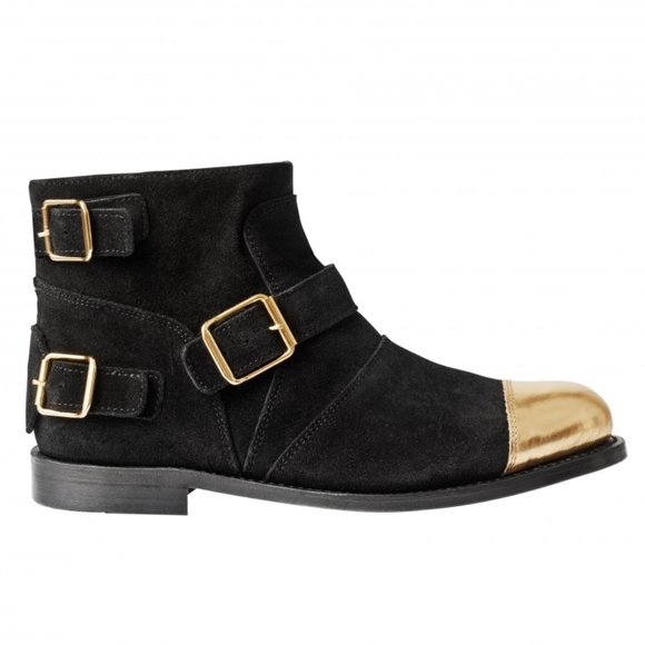 Balmain x H&M Suede Welted Ankle Boots EU 37 - Picture 1 of 7